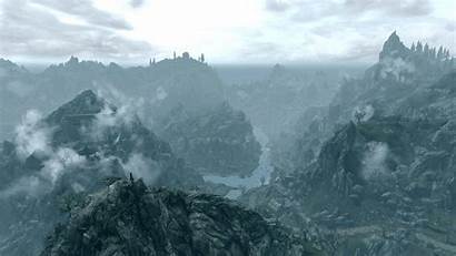 Mountain Skyrim Elder Scrolls Alone Standing Desktop