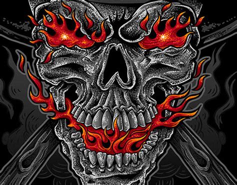 Ae Illustration Firefighter Skull