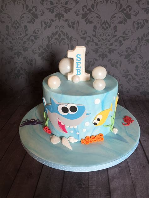 I received so many compliments on the cake! Baby Shark Cake - CakeCentral.com