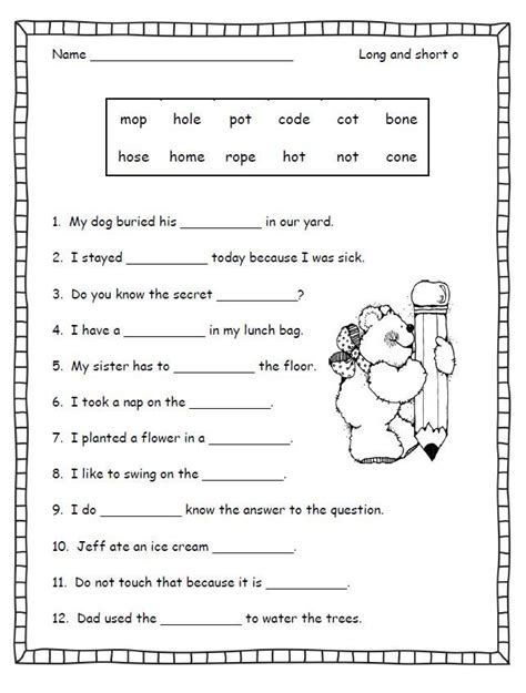 1st Grade Phonics Worksheets Pdf