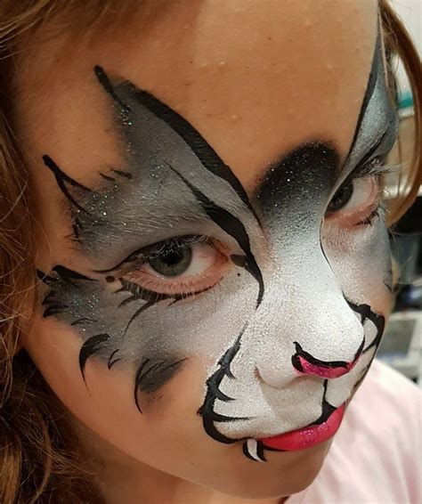Mia Bohl Wolf Face Painting Design Kitty Face Paint Face Painting