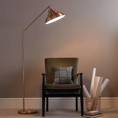 Shop unique floor lamps handmade by the best italian lighting designers and makers. Copper Vintage Metal Floor Lamp By Primrose & Plum ...