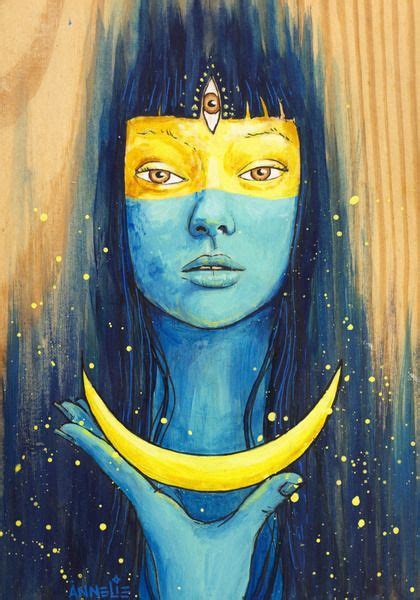 Wisdom Of Luna By Annelie Solis Psychedelic Art Visionary Art Painting