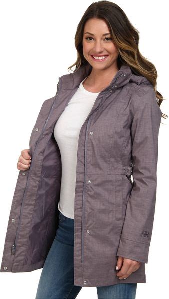 The North Face Laney Trench In Gray Coastal Grey Mélange Lyst