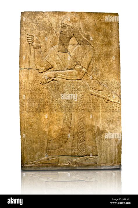 Assyrian Relief Sculpture Panel Of King Ashurnaspiral Ii With His Sword