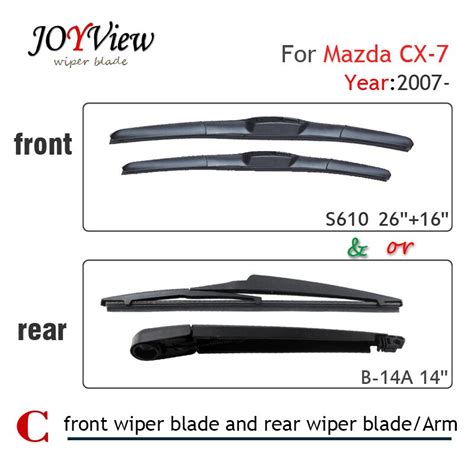 S Front Wiper Blade And Rear Wiper Arm Blade For Mazda Cx Onwards Rear Wiper