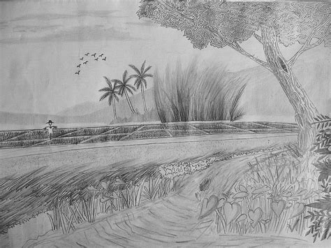 Karena dari lukisan ini terdapat sungai yang mengalir dan atap rumah dari jerami. SDN Wandanpuro 03: CONTOH LUKISAN