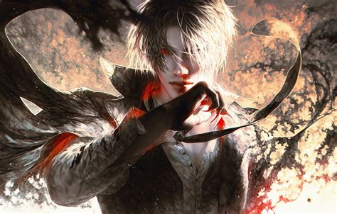 Ariomnas mc original blue cool boy skin. Wallpaper blood, hand, demon, male, guy, anime, art images ...