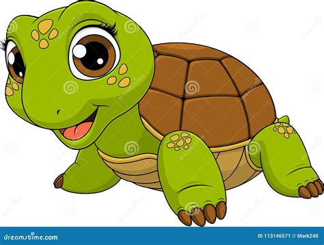 Cheerful Child Turtle Stock Vector Illustration Of Animals 113146571