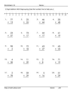 Above all, students learned when, why and how to regroup when adding numbers together. 10 Double-Digit Addition Worksheets With Regrouping