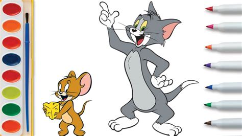 Tom And Jerry Drawing And Coloring Cartoon For Kids How To Draw