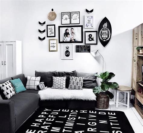 dekorasi ruang tamu sofa hitam sofakuta