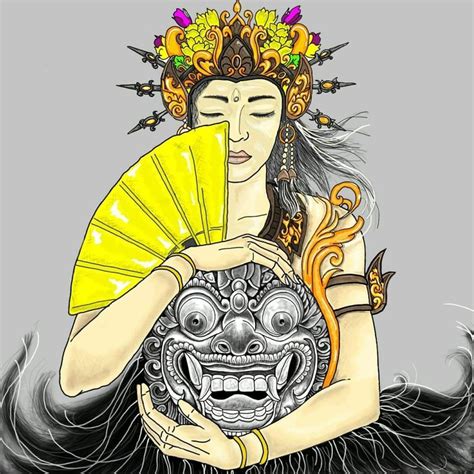 Bali Barong Sketch By Artnlou On Deviantart Barong Bali Painting Riset