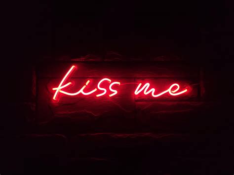 Kiss Me Unbreakable Neon Sign Neon Letters Love Sign Etsy