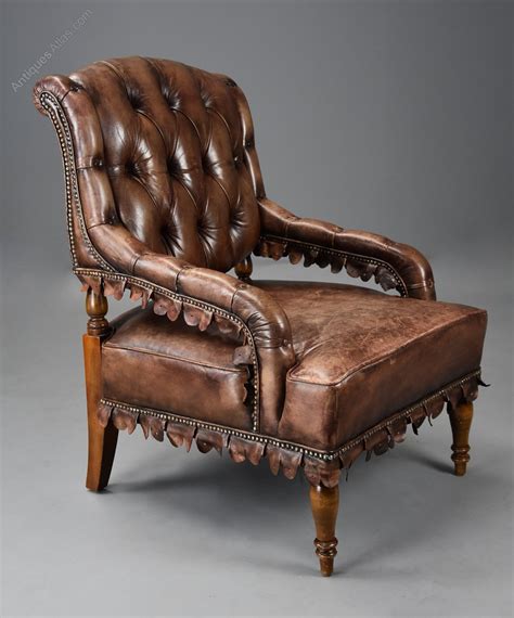 Sink into a timelessly luxe leather armchair. Highly Decorative French Brown Leather Armchair - Antiques ...