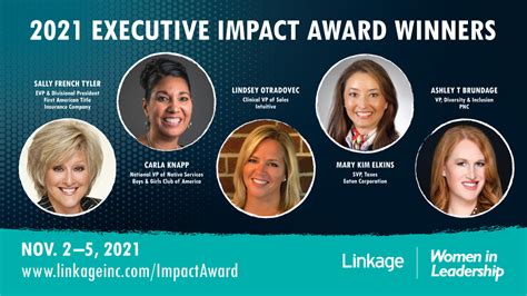 Linkages Women In Leadership Executive Impact Award Recipients 2021 Linkage Inc