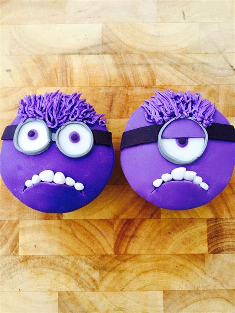 Purple Minion Chocolate Cupcakes Happy Birthday Minions Minion