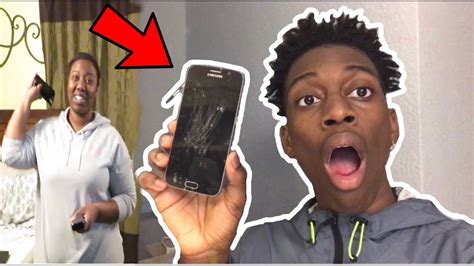 Smashing Phone Prank On Mom Fail Youtube