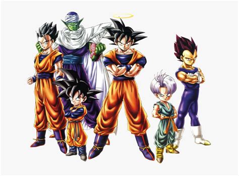 Looking for more free png dragon ball z png image with. Dragon Ball Z Characters Png - Dragon Ball Z White ...