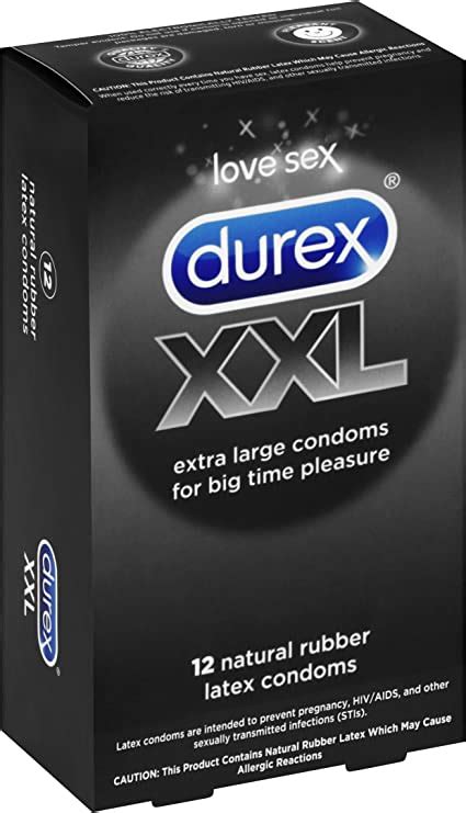 Durex Xxl Extra Large Lubricated Condoms 12 Count