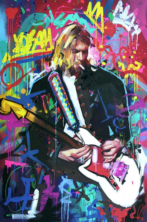 Move your mouse over image. Kurt Cobain Live Painting by Richard Day