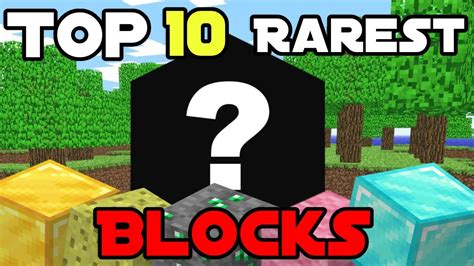 Top 10 Rarest Blocks In Minecraft Youtube