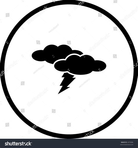 Lightning Or Thunderstorm Symbol Stock Vector Illustration 4979386