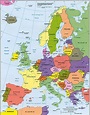 Labeled map of europe