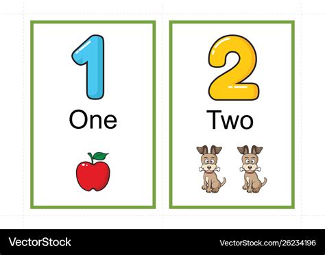 Printable Number Flashcards For Teaching Number Vector Image Sexiz Pix