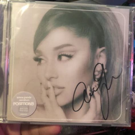 Ariana Grande Positions Signed Full Signature Cd C 4592310282