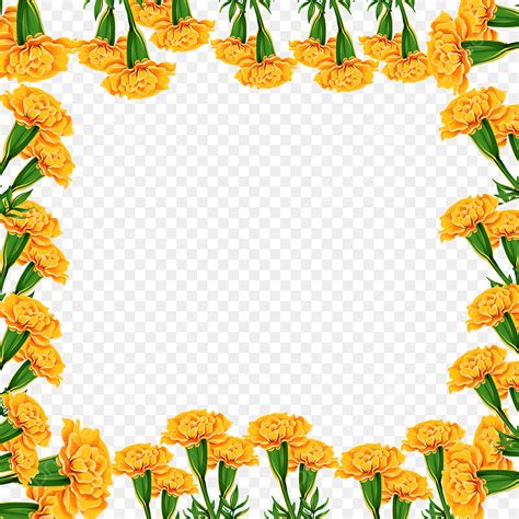 Marigold Flower Decoration Png Image Marigold Flower Wreath Decorative