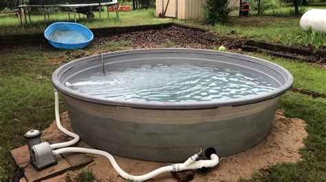 10 Foot Poly Stock Tank Pool Build Youtube