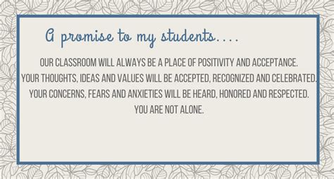 A Promise To My Students