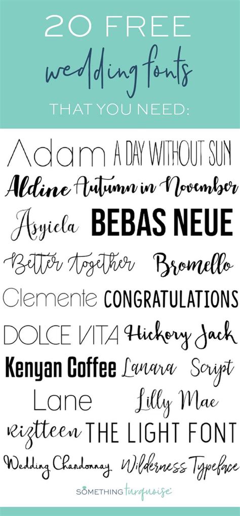Here Are 20 Awesome And Free Wedding Fonts That You Need Wedding