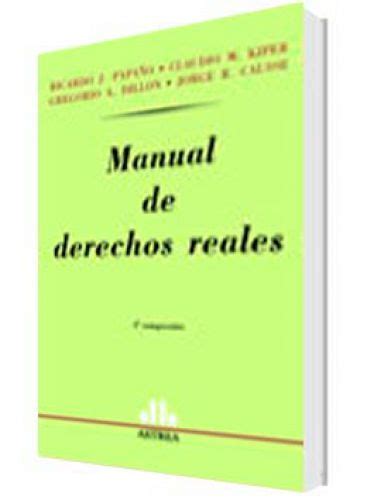 Manual De Derechos Reales Librería Juridica Legales Libros De