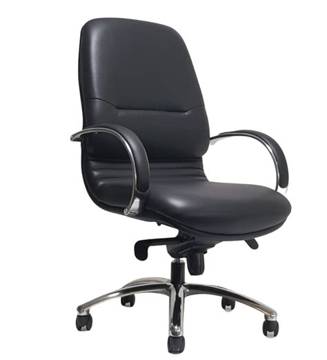 Black Leather Upholstered Executive Manager Style Chair