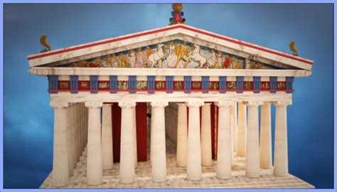 Reconstructed Colors Of The Parthenon In Athens Based On Pigment Traces