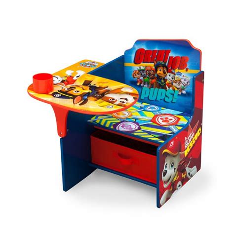 Tons of storage desk features pull out storage bin under the seat, and provides ample space for toys, art supplies and more. Delta Children Nick Jr. PAW Patrol Kids Desk Chair with ...