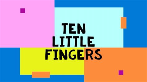 Ten Little Fingers Nursery Rhymes Manju Maam Youtube