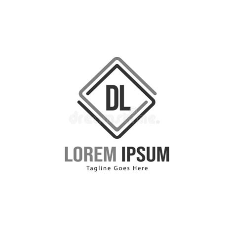 Initial Dl Logo Template With Modern Frame Minimalist Dl Letter Logo
