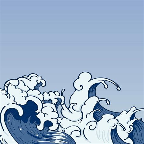 Japanese Wave Art Doodle Royalty Free Stock Vector 843160