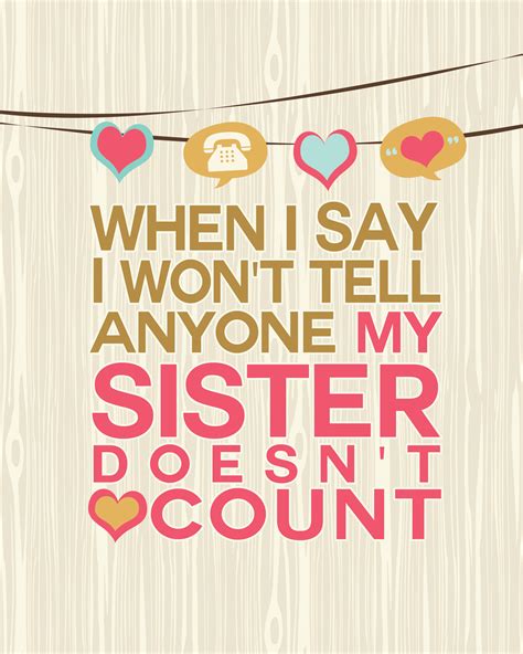 Free Sisters Quote Art Print