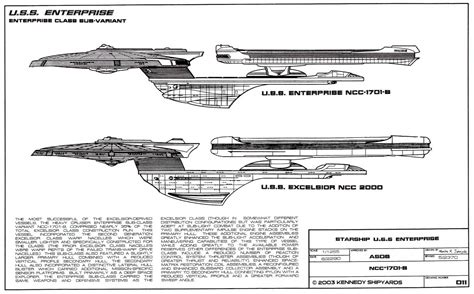 Starfleet Vessel Uss Enterprise Ncc 1701 B General Blueprints And
