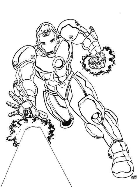 Mewarna gambar superhero avenger ironman. Mike Moran Illustration: I R O N M A N