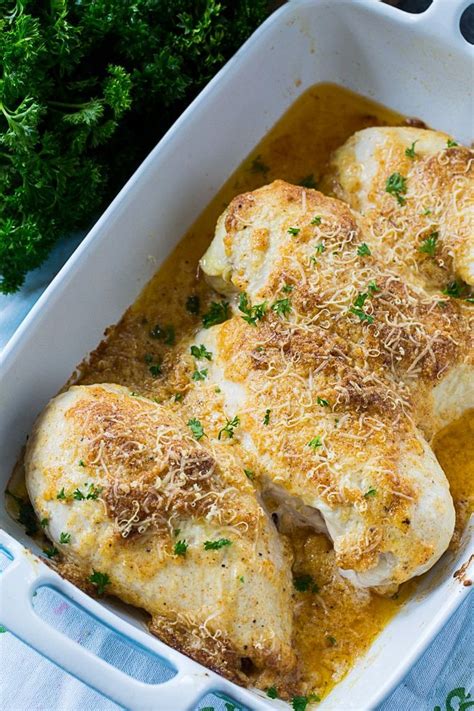 Spread mixture over chicken breast and place in baking dish. Melt In Your Mouth Chicken - Spicy Southern Kitchen ...