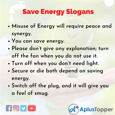Save Energy Slogans Unique And Catchy Save Energy Slogans In English