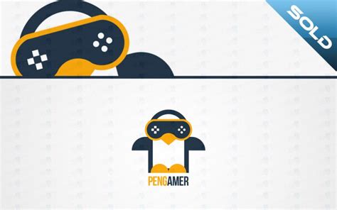 Creative And Cute Penguin Gaming Controller Logo For Sale Lobotz Ltd