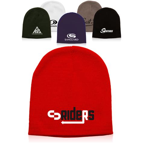 Knit Custom Beanie Hats Embroidered And Personalized At Wholesale