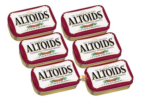 Kit 06 Altoids Cinnamon Pastilhas Importadas De Canela 50g