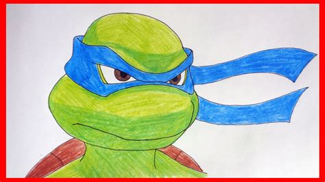 How to draw Leonardo ninja turtles TMNT Как нарисовать черепашек ниндзя YouTube